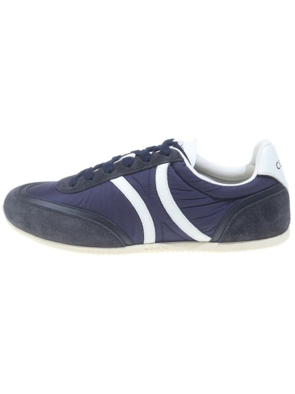 Celine Jogger Lace Up Suede Low Cut Sneakers Blue